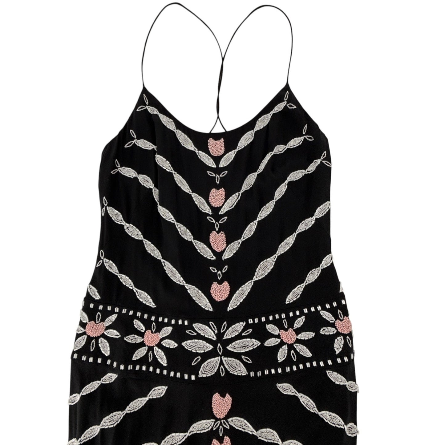 NICOLE MILLER Collection Beaded Silk Dress in Black 2|XS