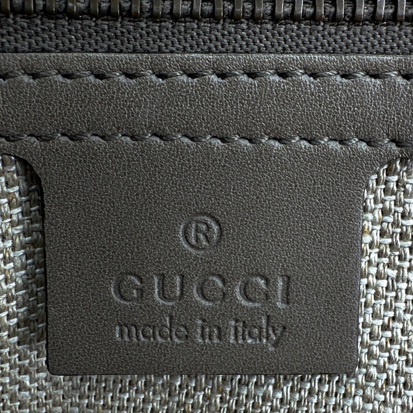 GUCCI Duilio Brogue Zip Around Leather Clutch Bag