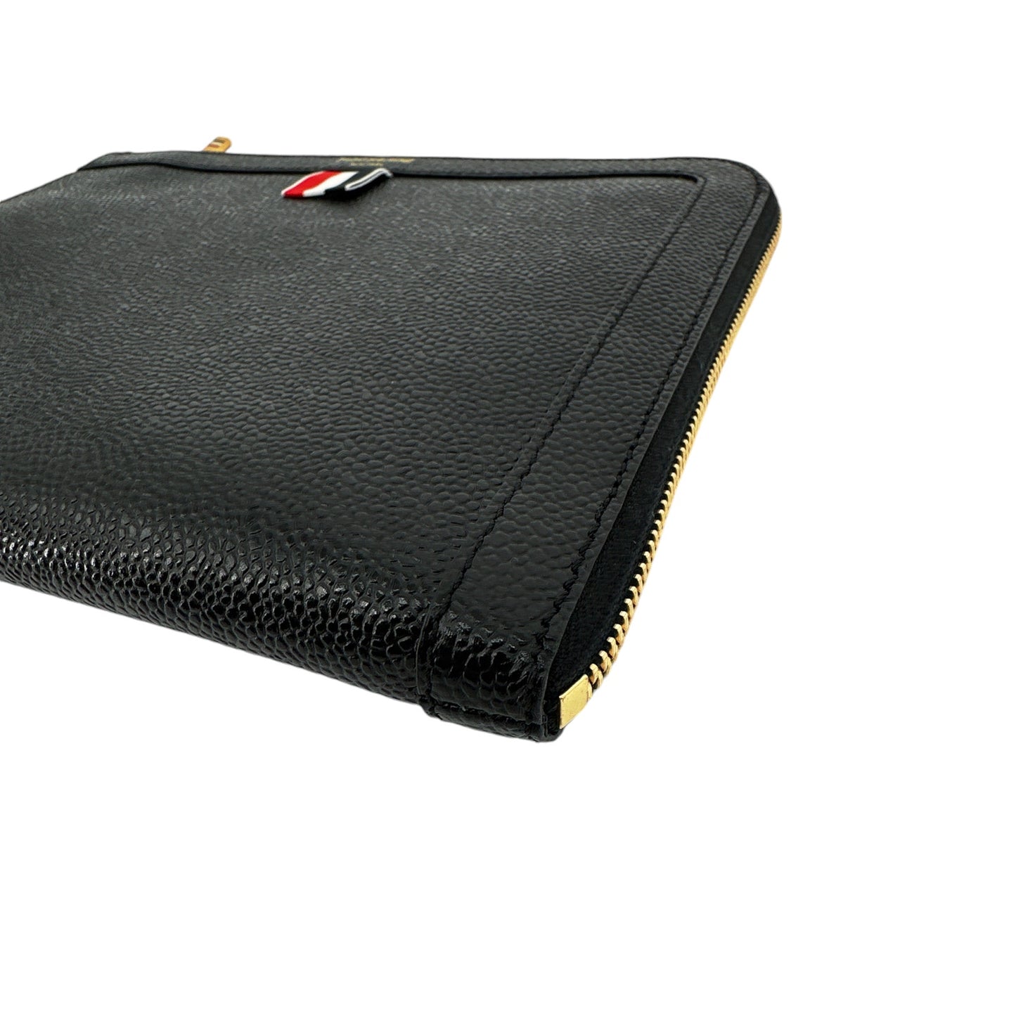 THOM BROWNE Mini Pebble Grain Gusset Folio