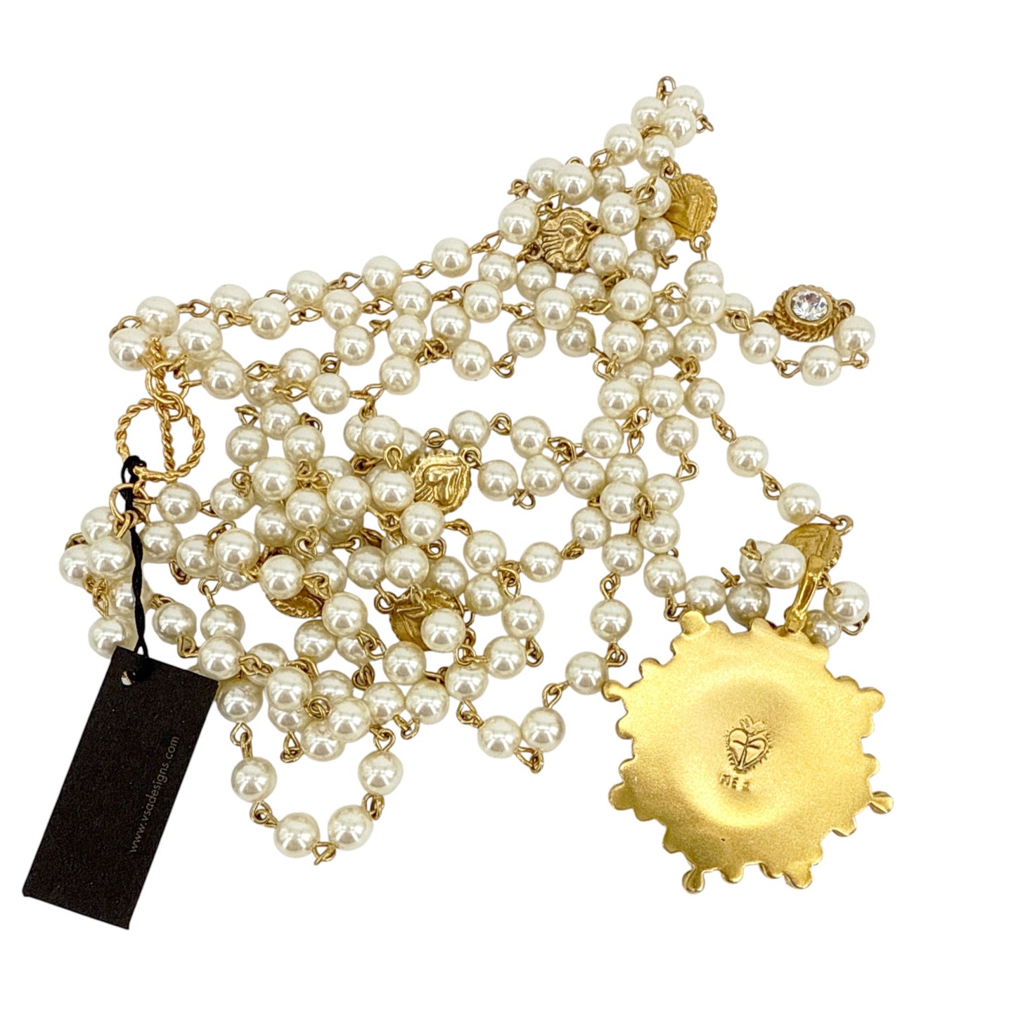 VIRGINS SAINTS & ANGELS VSA Magdalena Pearl Cream Cloister San Benito Medallion
