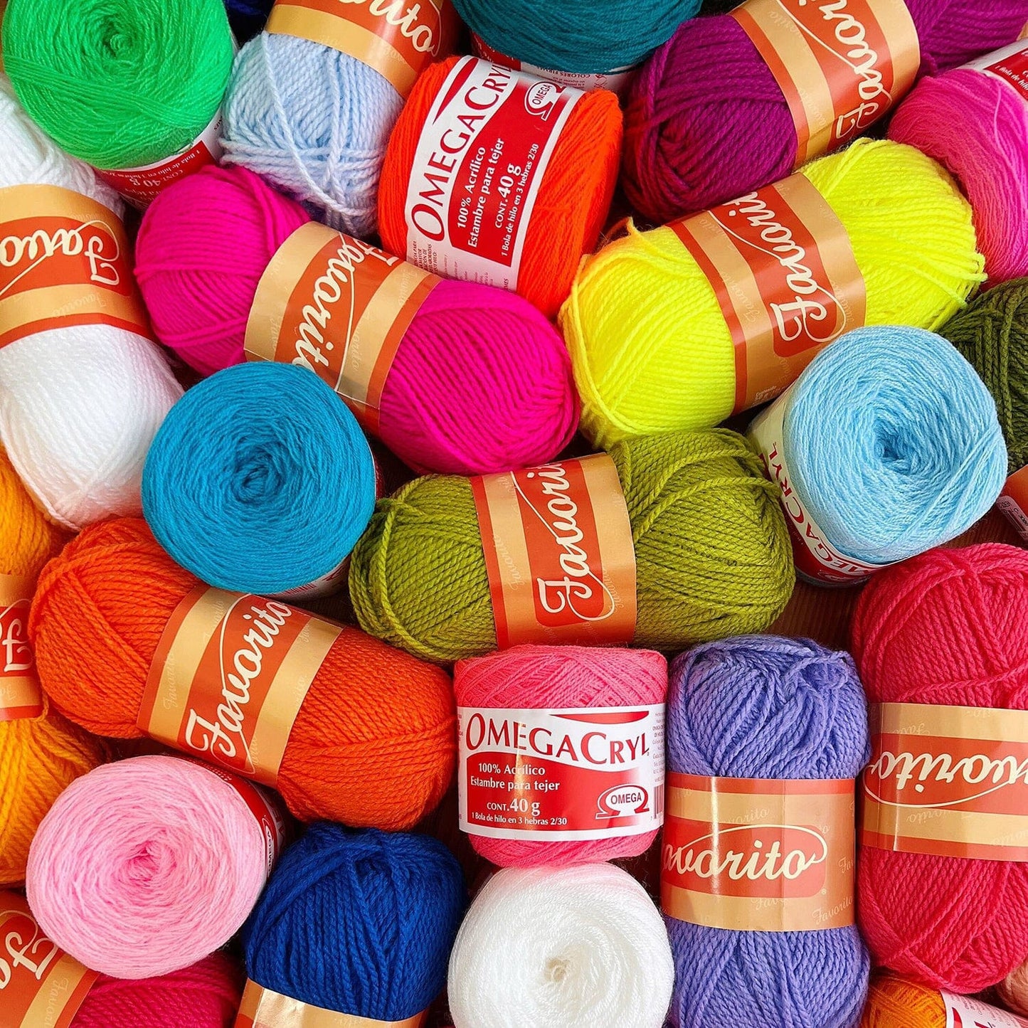 FAVORITO YARN The Whole Rainbow! 44 Skeins