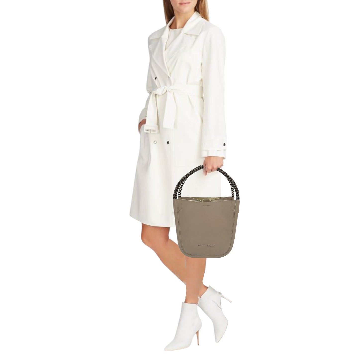 PROENZA SCHOULER Super Lux Rope Handle XS Tote in Light Taupe Gold