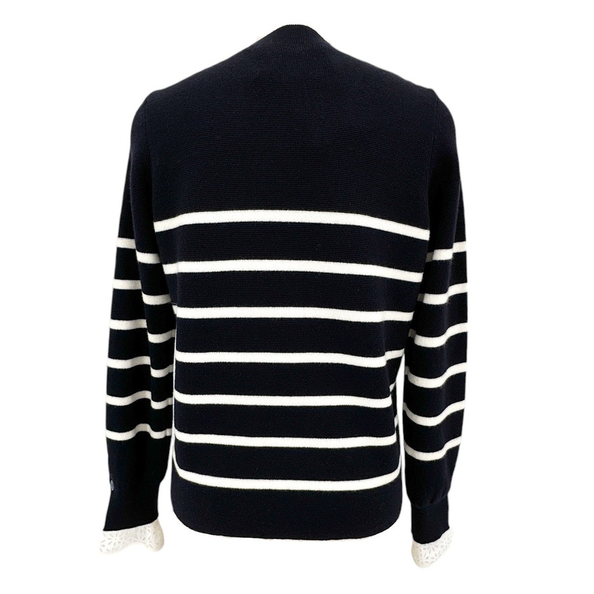 3.1 PHILLIP LIM Sailor Stripe Lace Cuff Sweater S