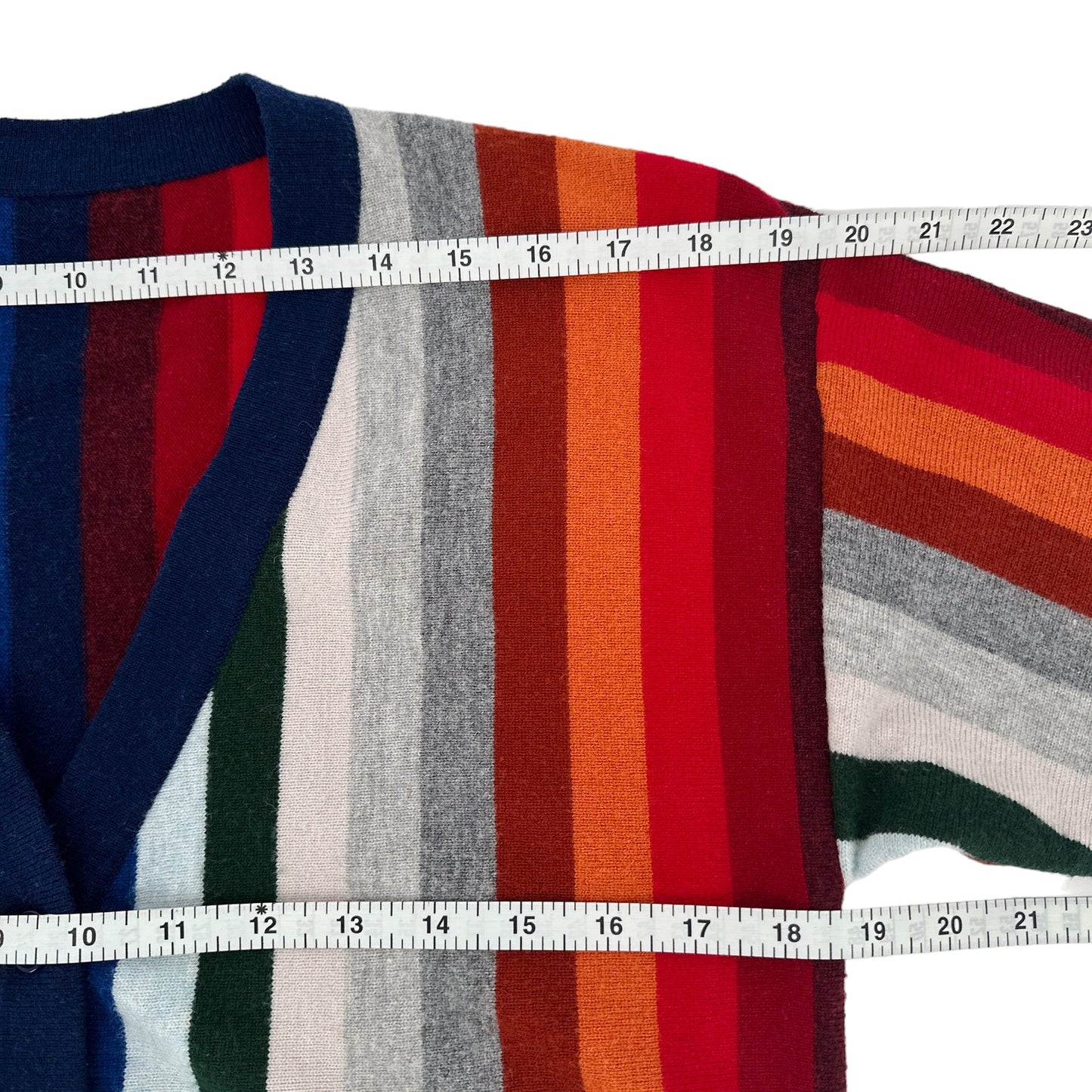 The GREAT. The Co Ed Cardigan Multi Stripe 0|XS