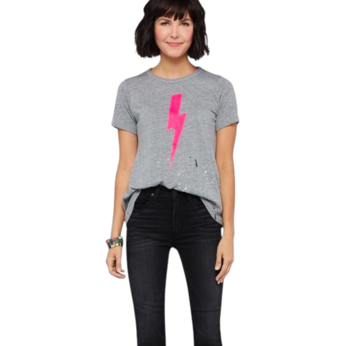 CHASER Neon Lightning Bolt Tee XS