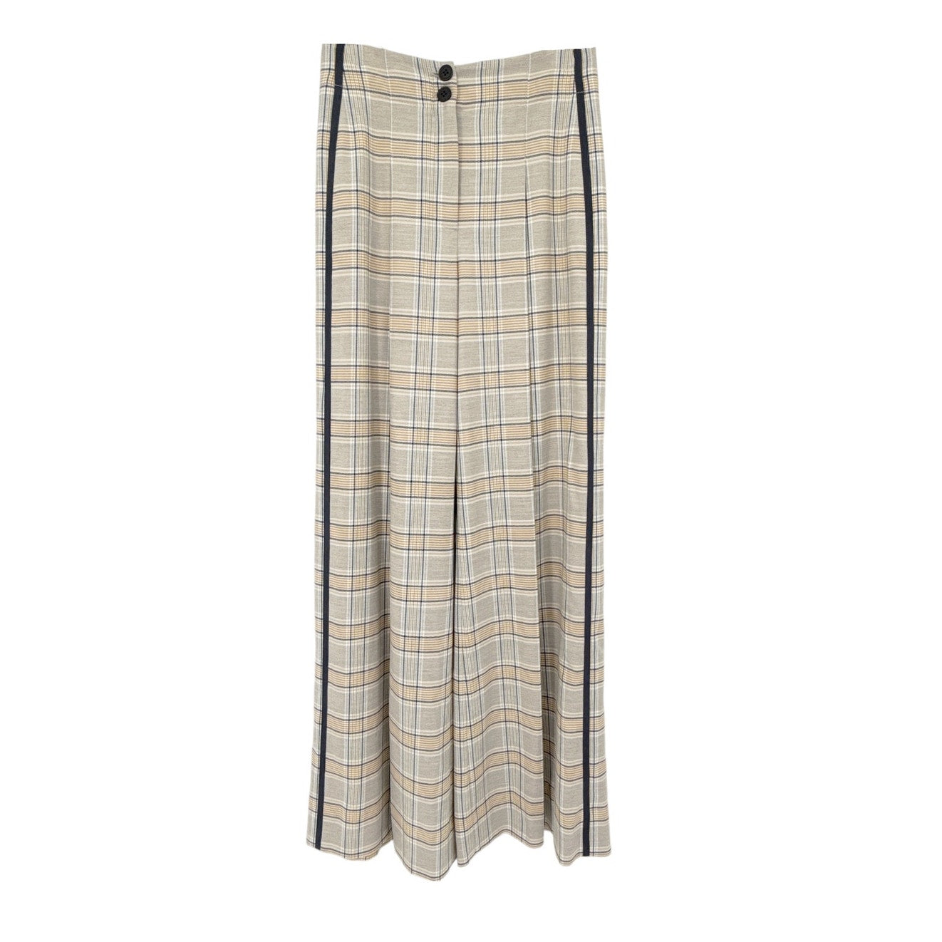ME+EM Statement Check Super Wide Leg Trouser UK6|US2