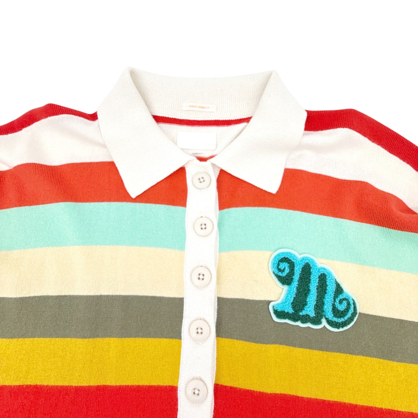 MOTHER The Penalty Kick Top in Rainbow XS
