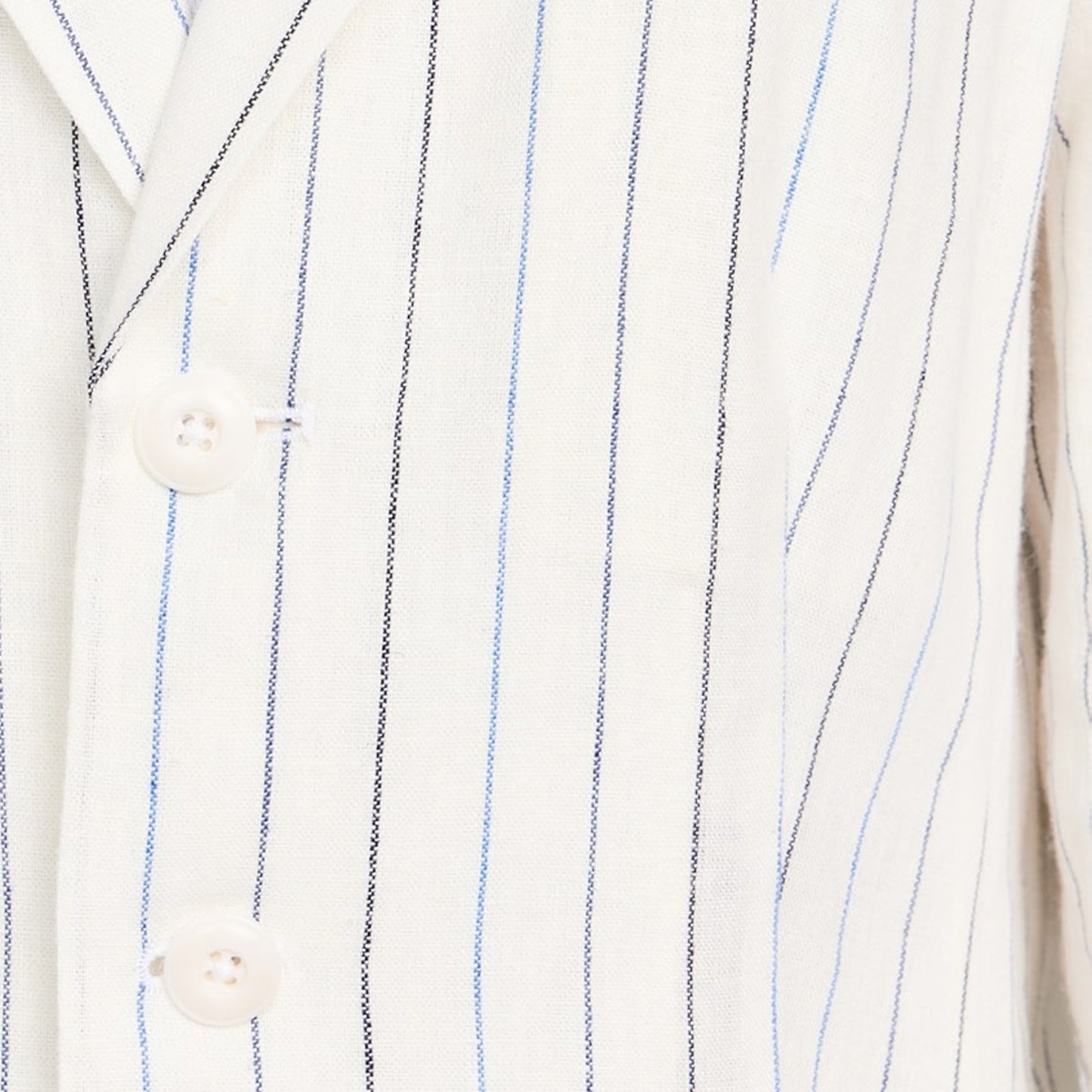 THE GREAT. The Relaxed Blazer in Cream Pinstripes 1|S