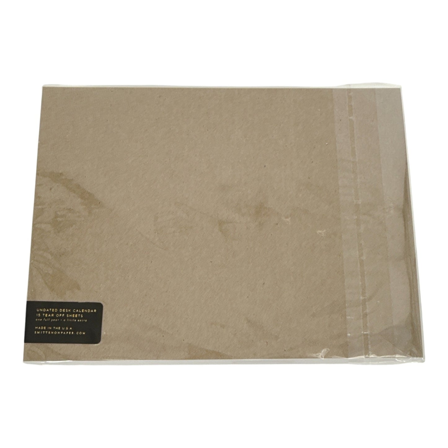 SMITTEN on PAPER Open Dated Desk Calendar in White
