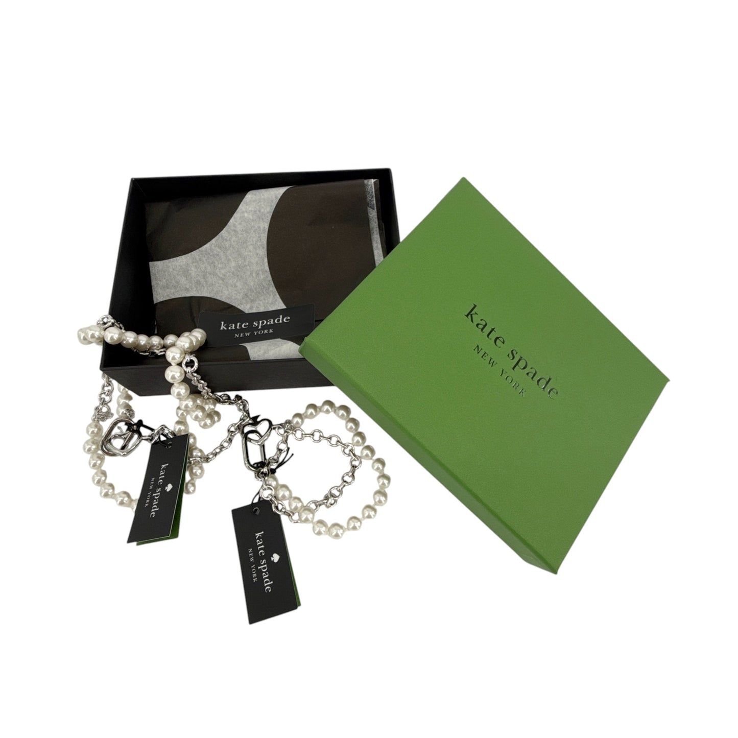 KATE SPADE New York Statement Spade Pearl Wrap Necklace & Bracelet Gift Set