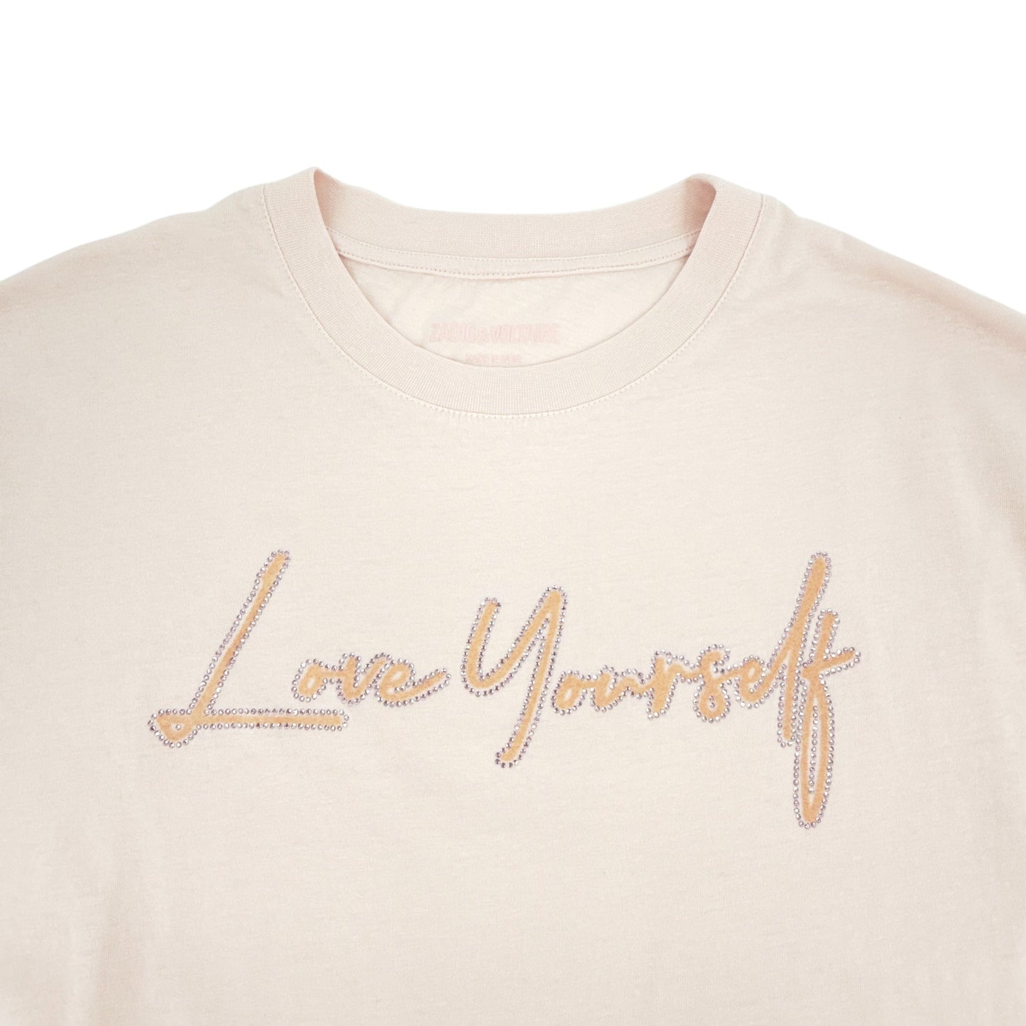 ZADIG & VOLTAIRE Tommer Love Yourself Diamanté T-shirt S