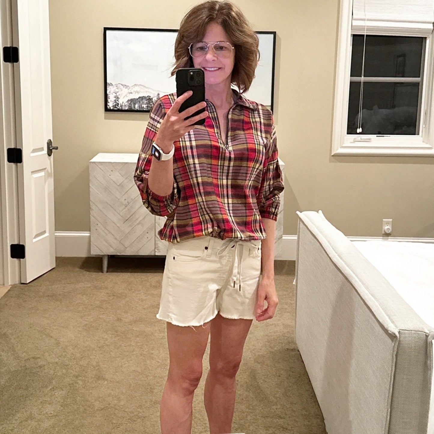 J.CREW Denim Short in Ecru 24