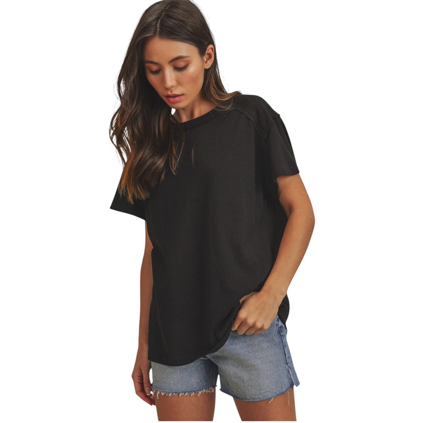 AEMI + CO Junie Tee Black Size M