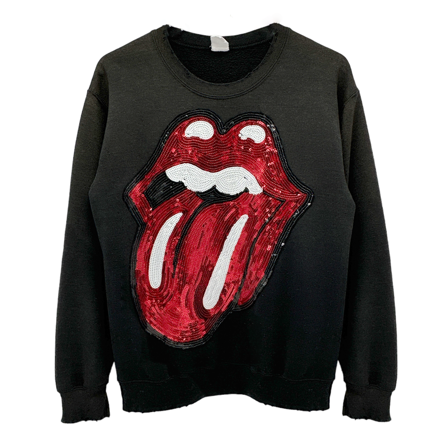 MADEWORN Rolling Stones Sequins Sweatshirt Size XS