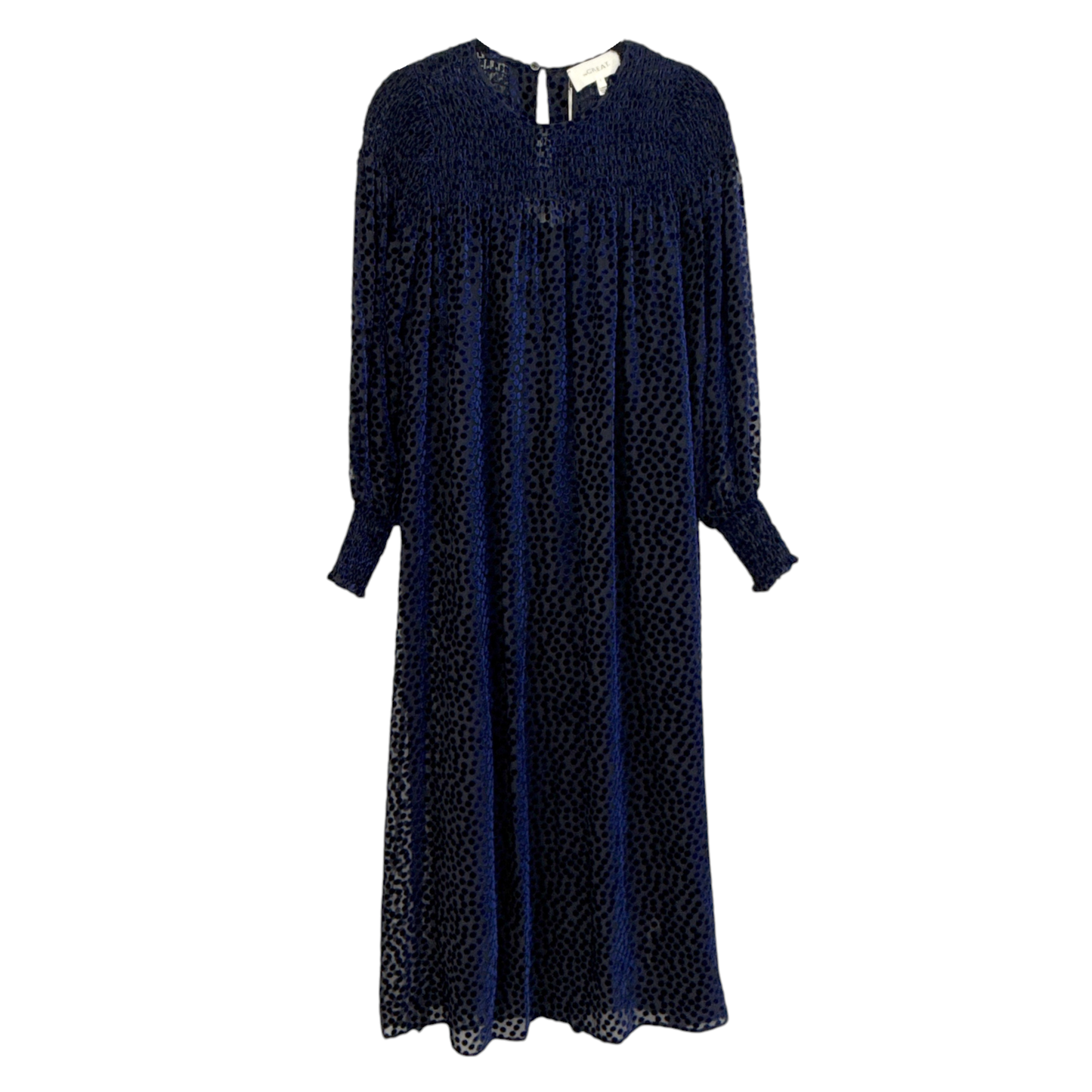 THE GREAT. Merry Dress in Navy 0|XS