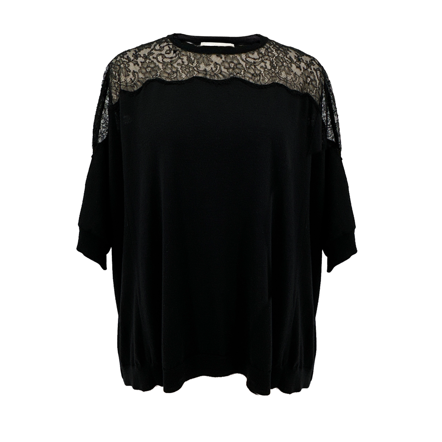 VALENTINO GARAVANI Lace Panel Detail Sweater S