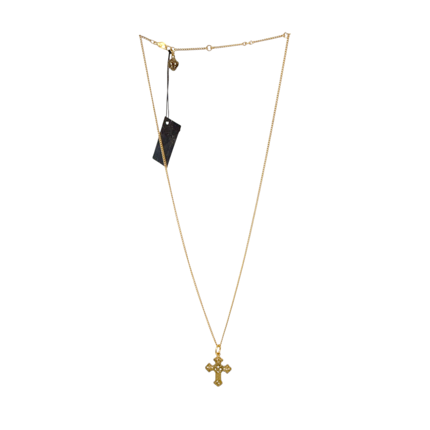 VIRGINS SAINTS & ANGELS VSA Basilica Cross Charm Necklace in Gold