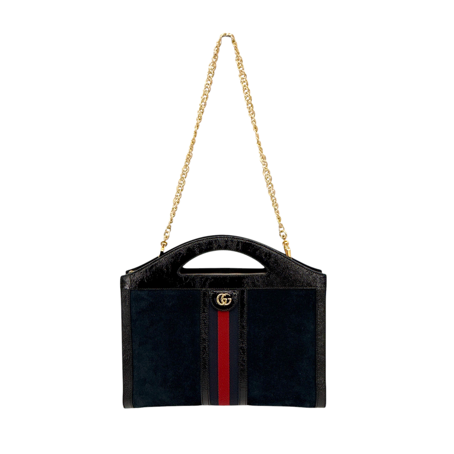 GUCCI Ophidia Cut Out Handle Bag Suede Medium