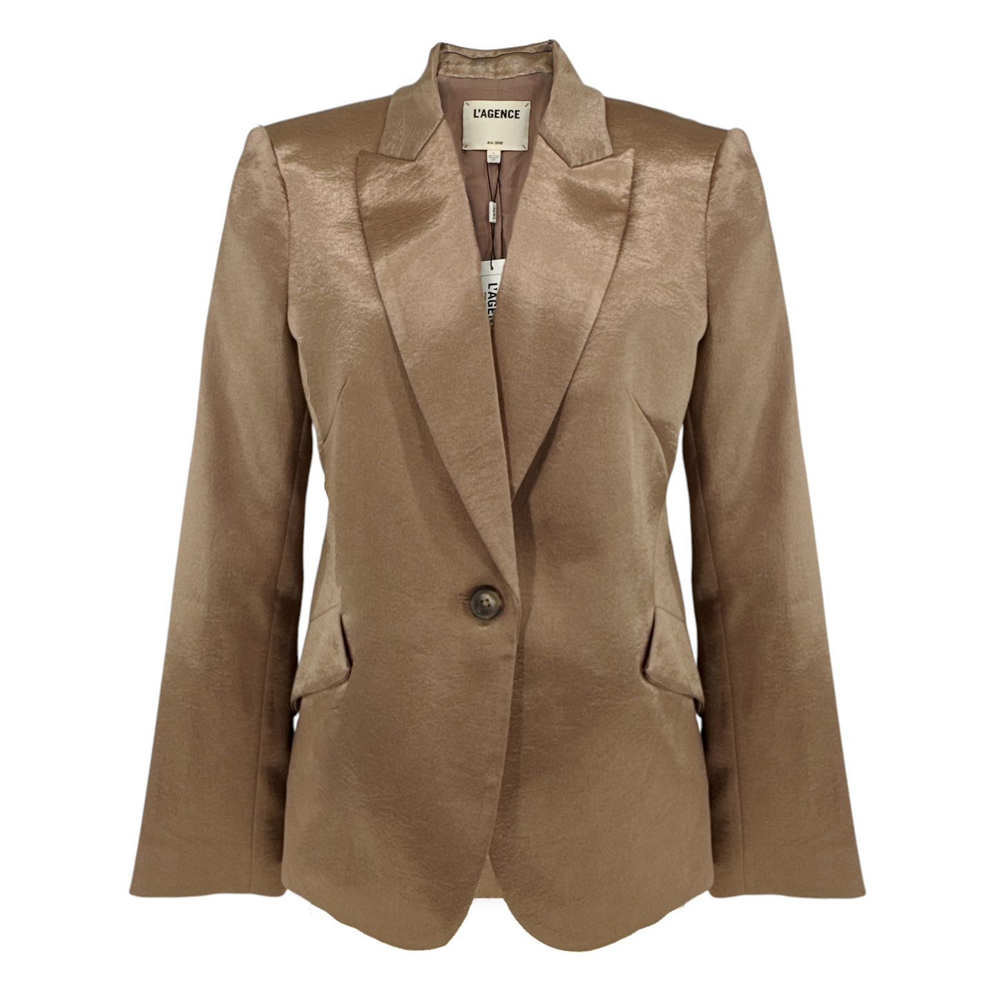 L'AGENCE Chamberlain Metallic Blazer in Sparrow 8|M