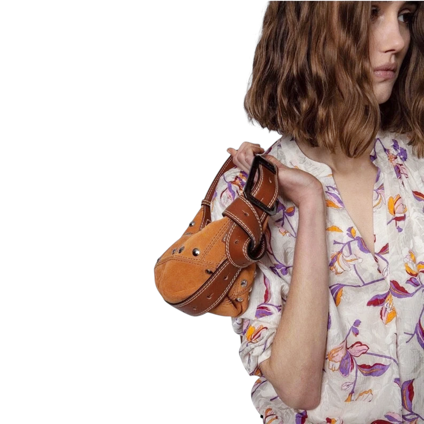 ZADIG & VOLTAIRE Tink Jac Cut Flowers Silk Blend Shirt XS