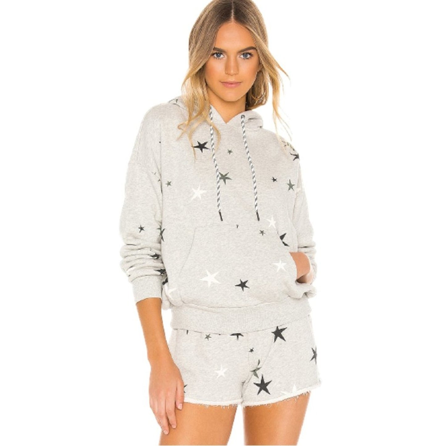 PAM & GELA Cut Off Star Short in Heather Grey XS|P