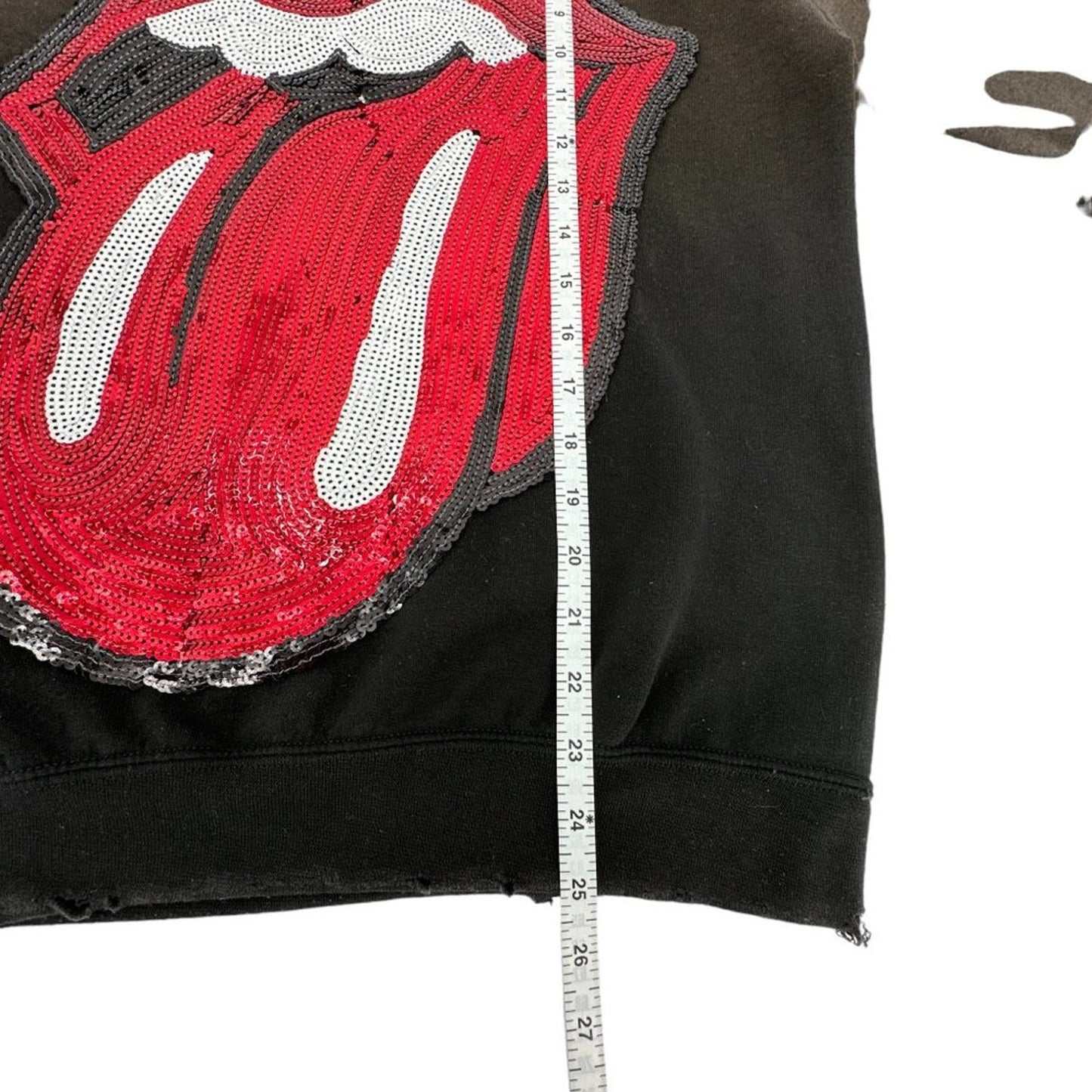 MADEWORN Rolling Stones Sequin Sweatshirt S
