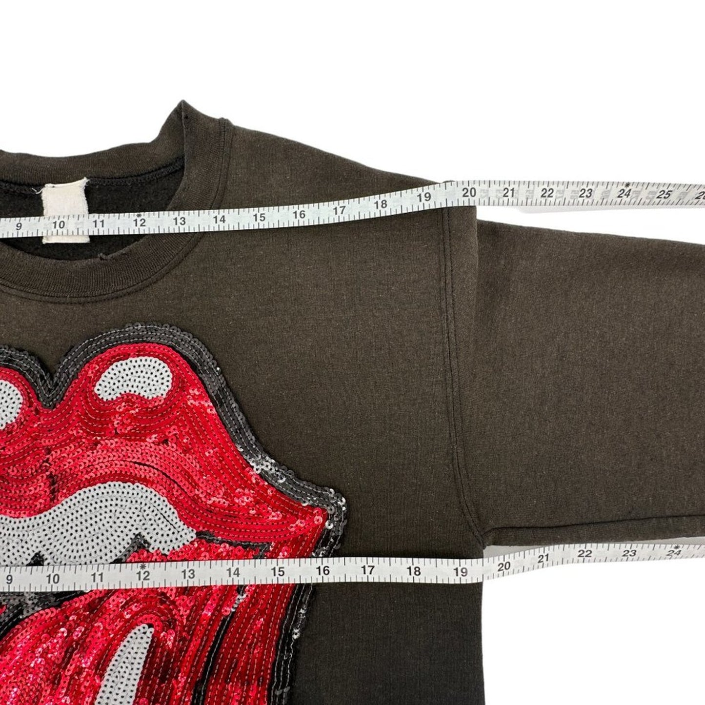 MADEWORN Rolling Stones Sequin Sweatshirt S