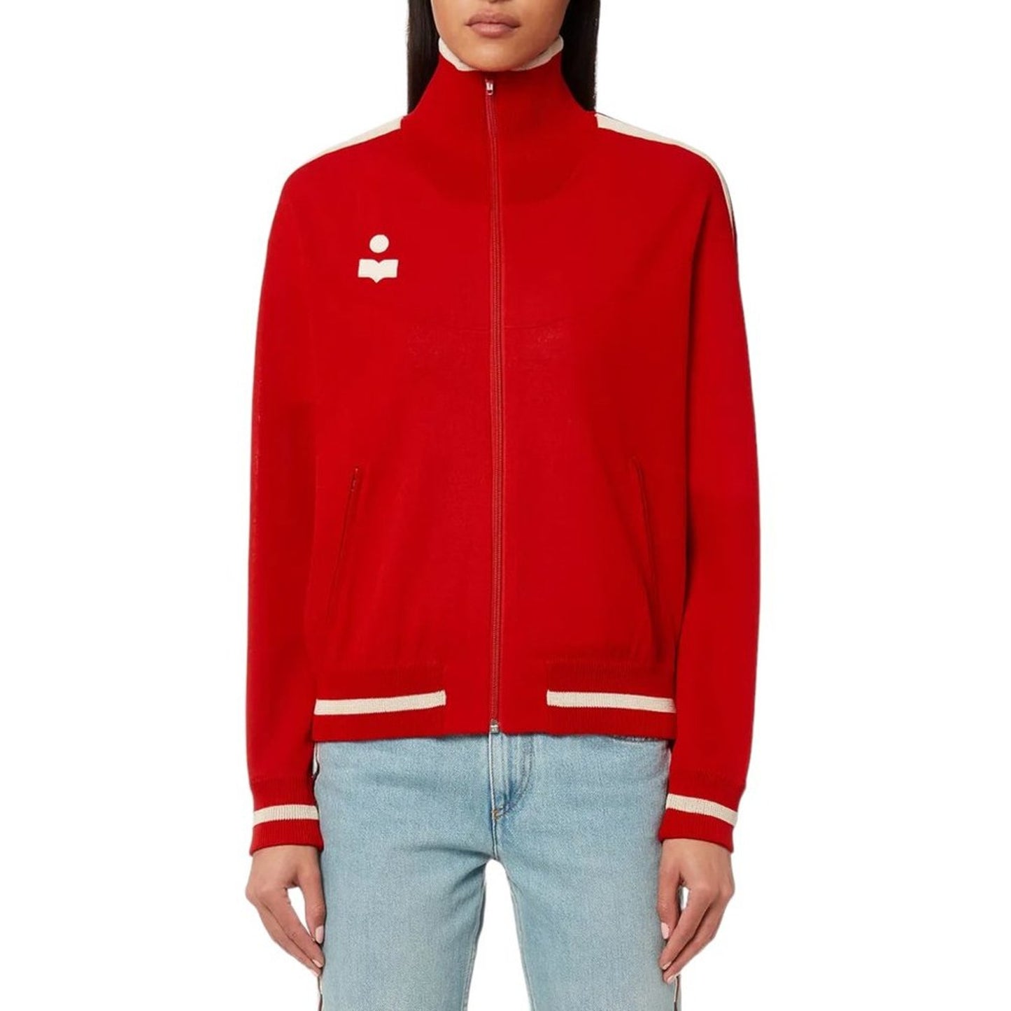 ISABEL MARANT ÉTOILE Darcy Track Jacket Ruby Red FR36 US4