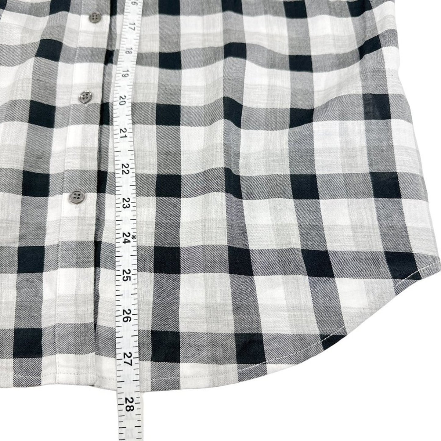JOIE Katrine Plaid Shirt in Black & White XS