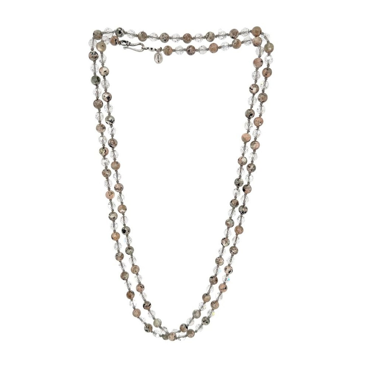 CHAN LUU Semi-Precious Necklace or Wrap Bracelet Clear & Natural
