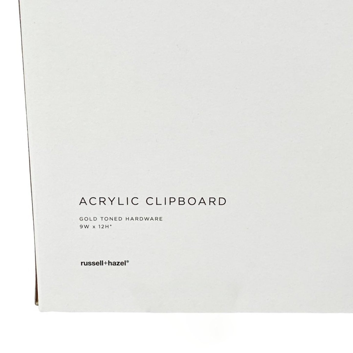RUSSELL+HAZEL Acrylic + Gold Clear Clipboard