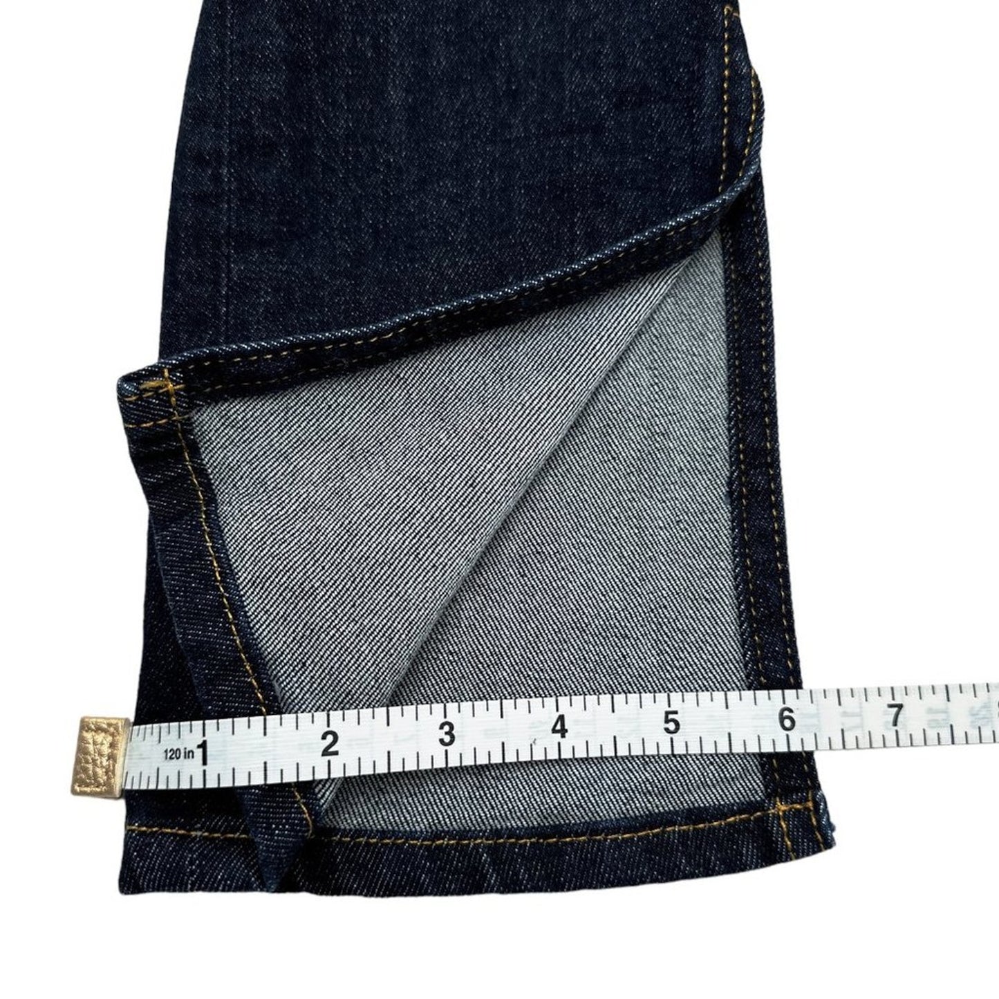 ANTHROPOLOGIE Pilcro The Split Straight Jeans in Dark Wash 24P