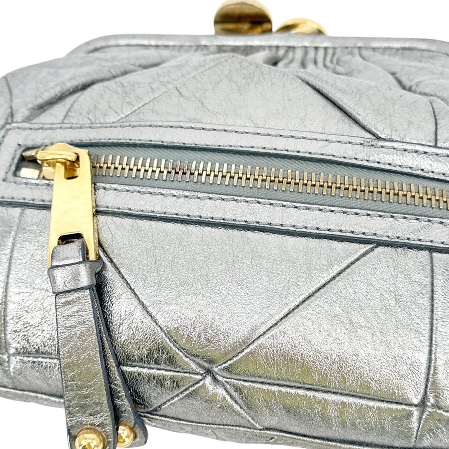 MARC JACOBS Collection Patchwork Metallic Leather Little Stam Bag