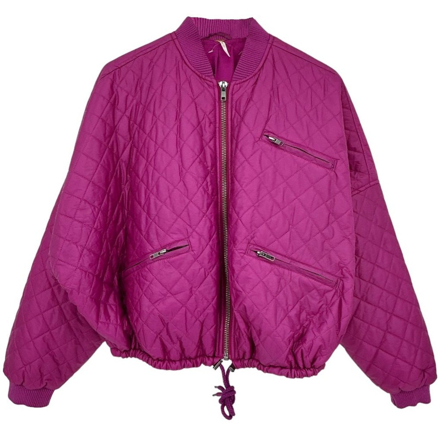 FREE PEOPLE Easy Quilted Bomber in Pink S