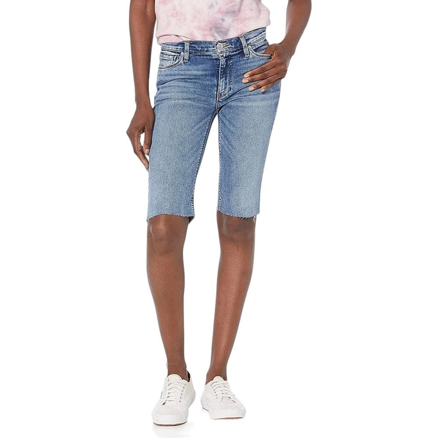 HUDSON Amelia Mid Rise Short in Winlelight 24