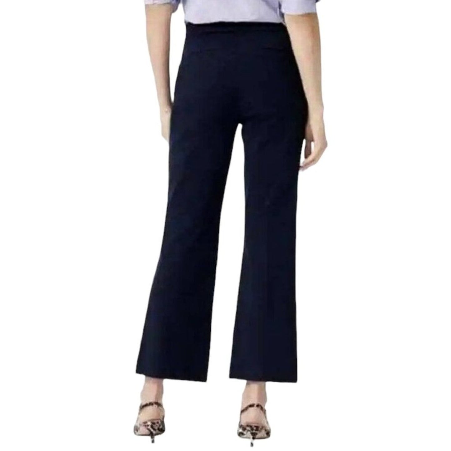 J.CREW Hayden Kickout Crop Pant in Bi-stretch Cotton Navy 00