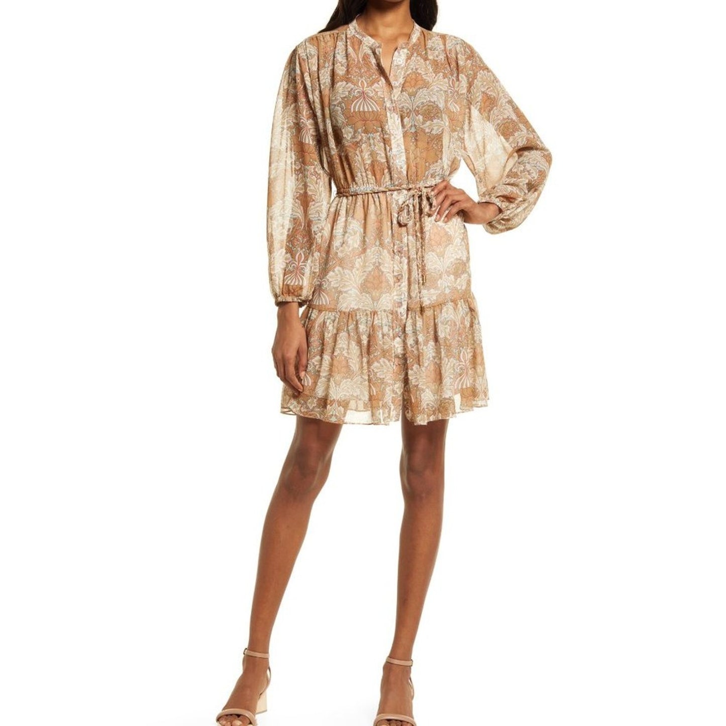 BISHOP & YOUNG Cameron Tiered Dress in Divine Print XS