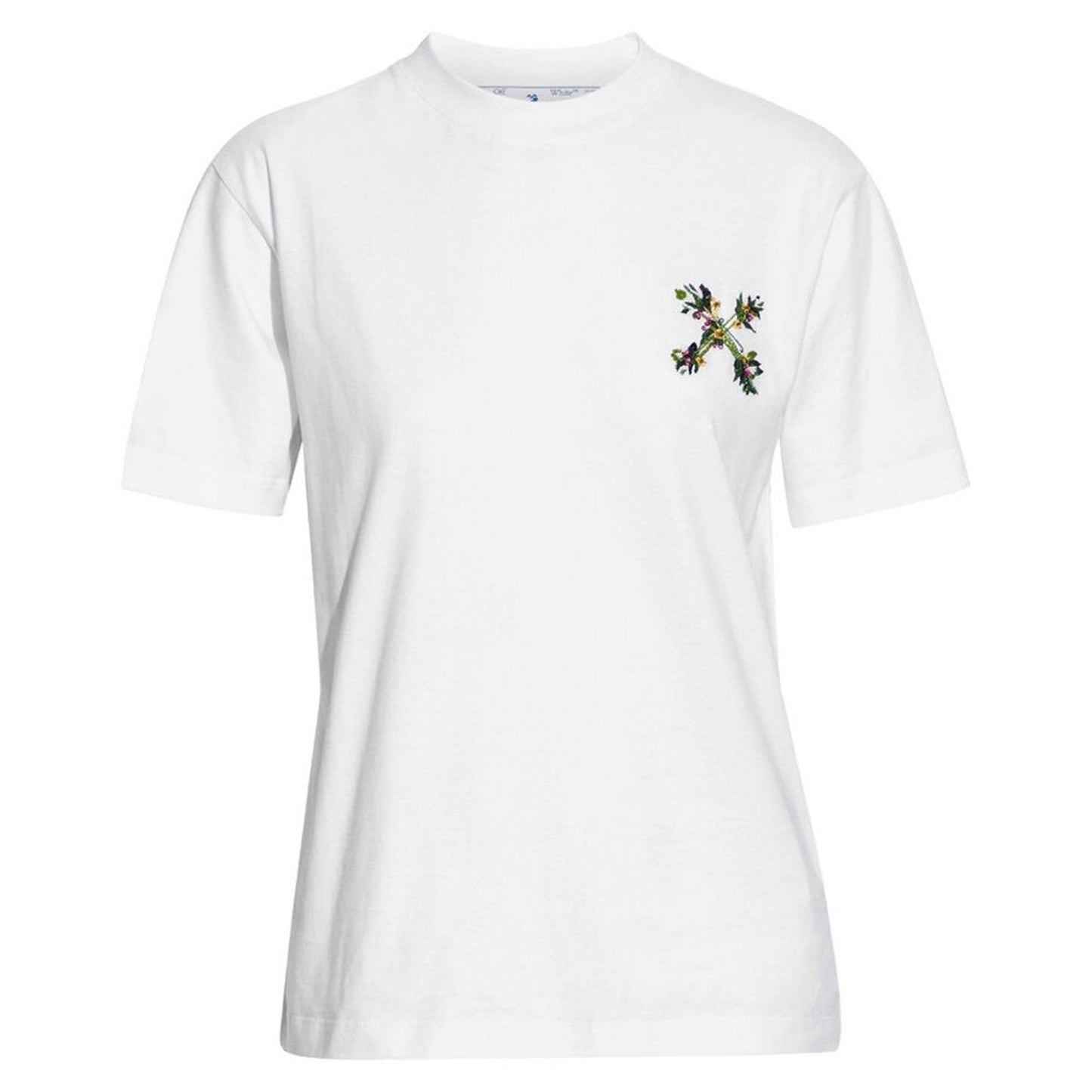OFF WHITE Embroidered Mini Floral Arrows Tee S