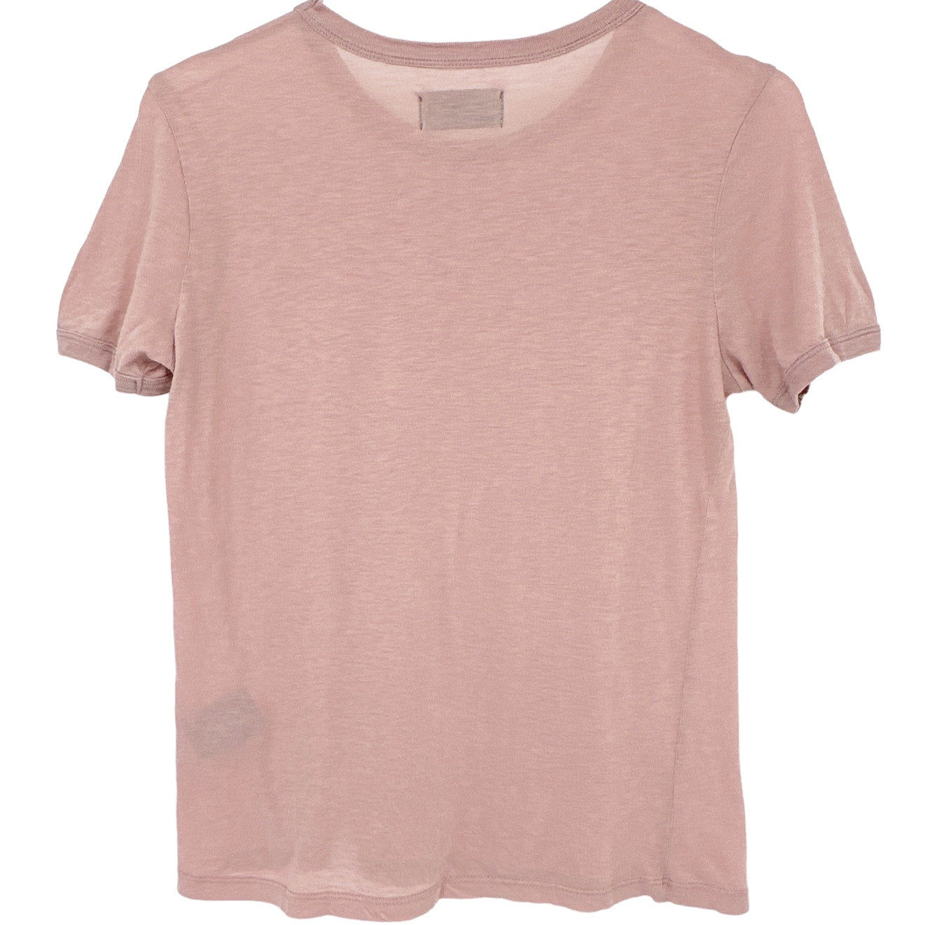 RtA Quinton Ringer Tee Shirt in Blush S