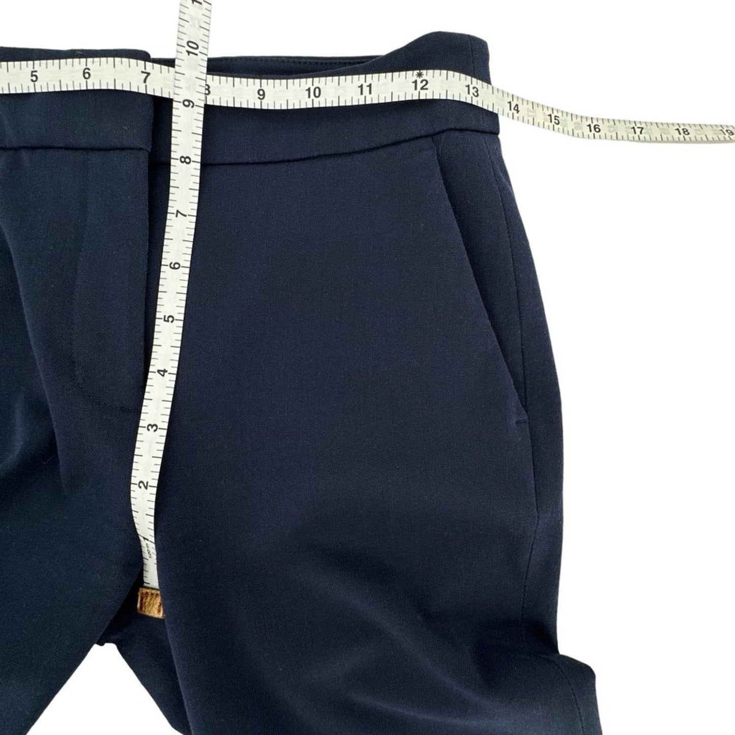 J.CREW Hayden Kickout Crop Pant in Bi-stretch Cotton Navy 00