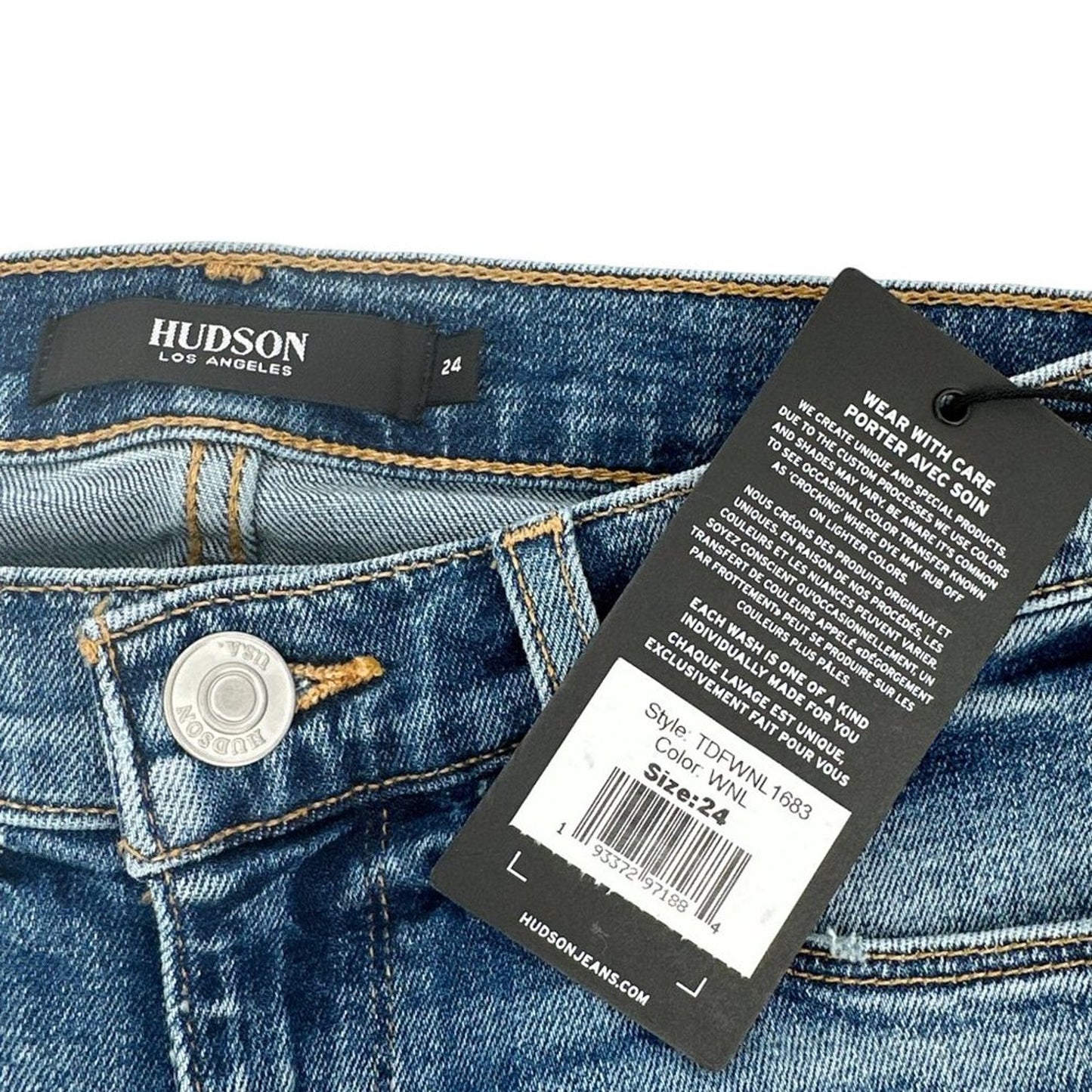 HUDSON Amelia Mid Rise Short in Winlelight 24