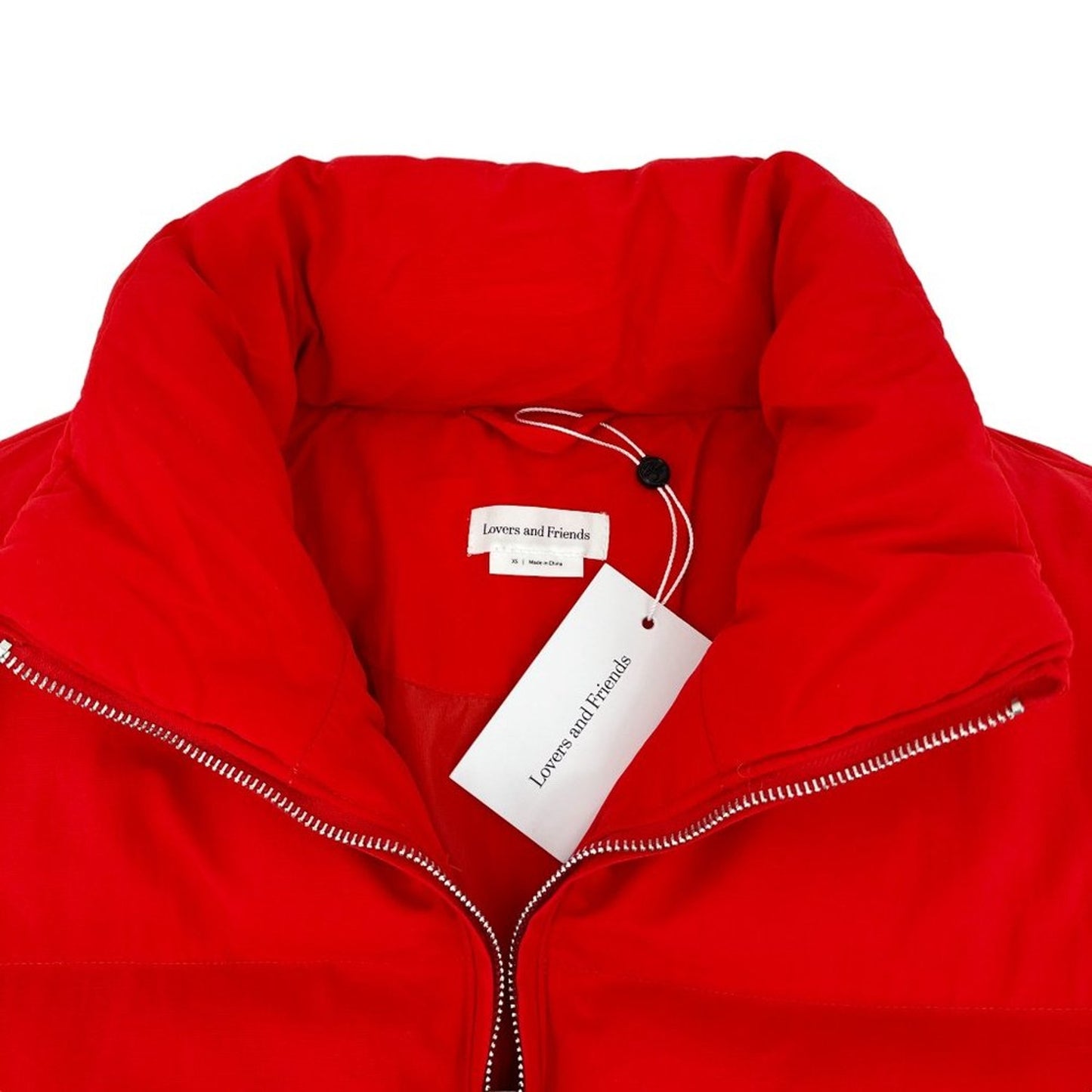 LOVERS+FRIENDS Jillian Puffer Jacket in Red XS