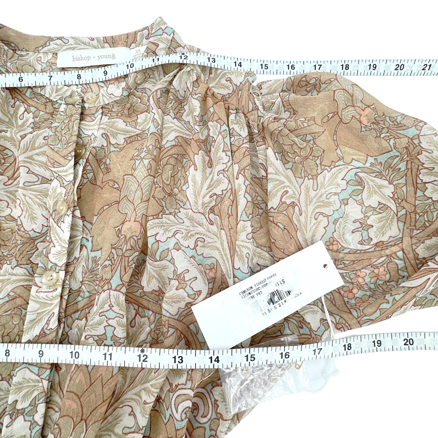 BISHOP & YOUNG Cameron Tiered Dress in Divine Print XS