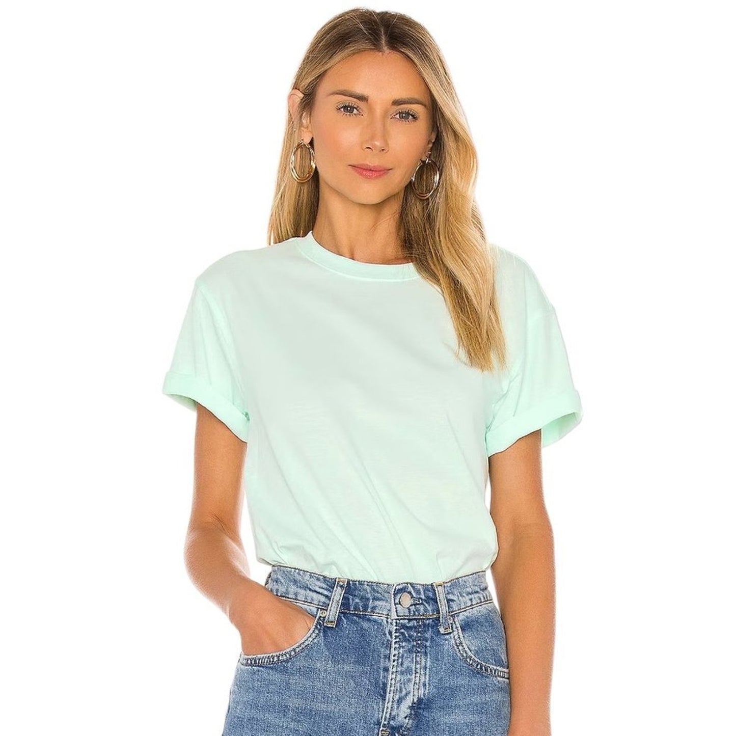 HANES X KARLA The Classic Tee in Neo Mint XS
