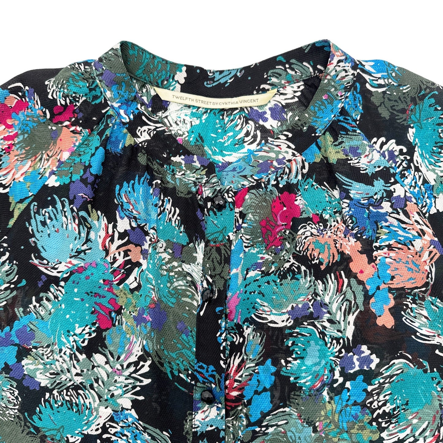 TWELFTH STREET by CYNTHIA VINCENT Silk Blend Blouse S