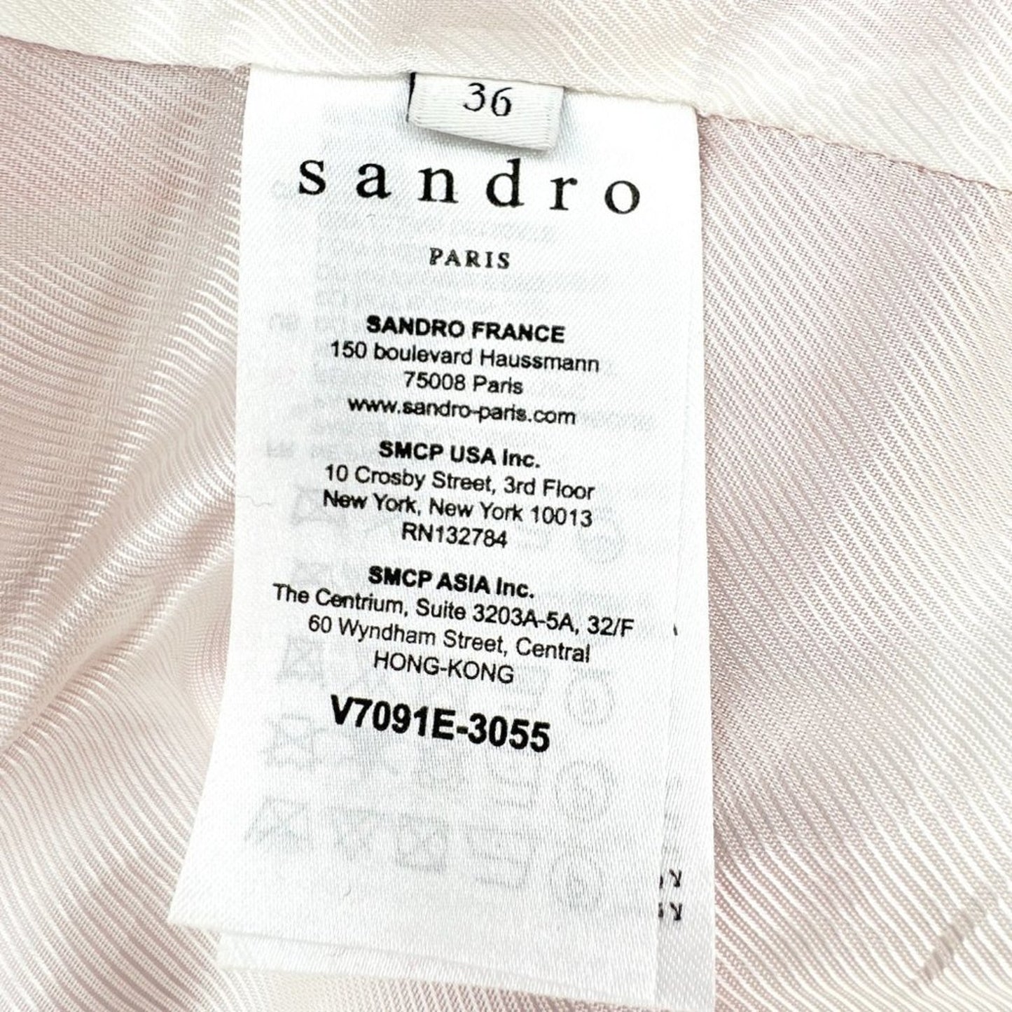 SANDRO Soazic Double Breasted Blazer S