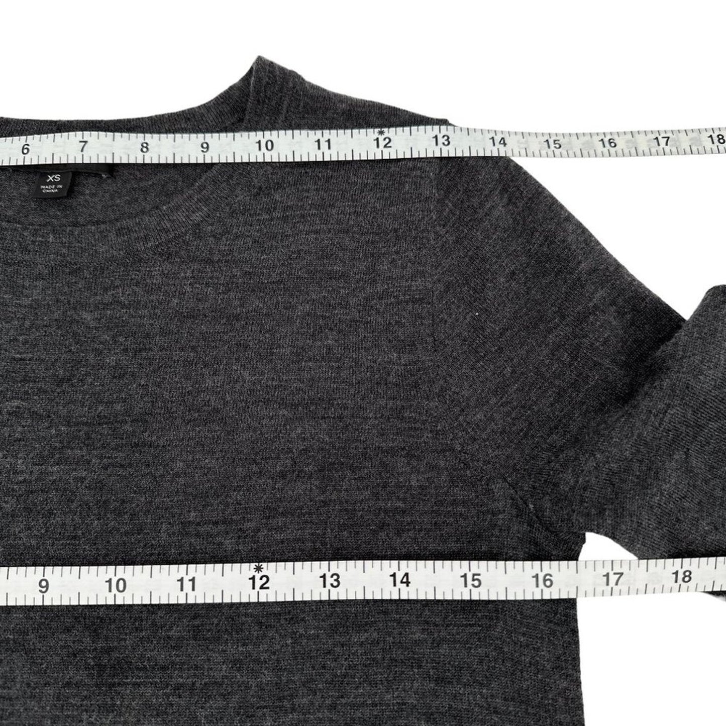 J.CREW Margot Crewneck Sweater in Charcoal XS