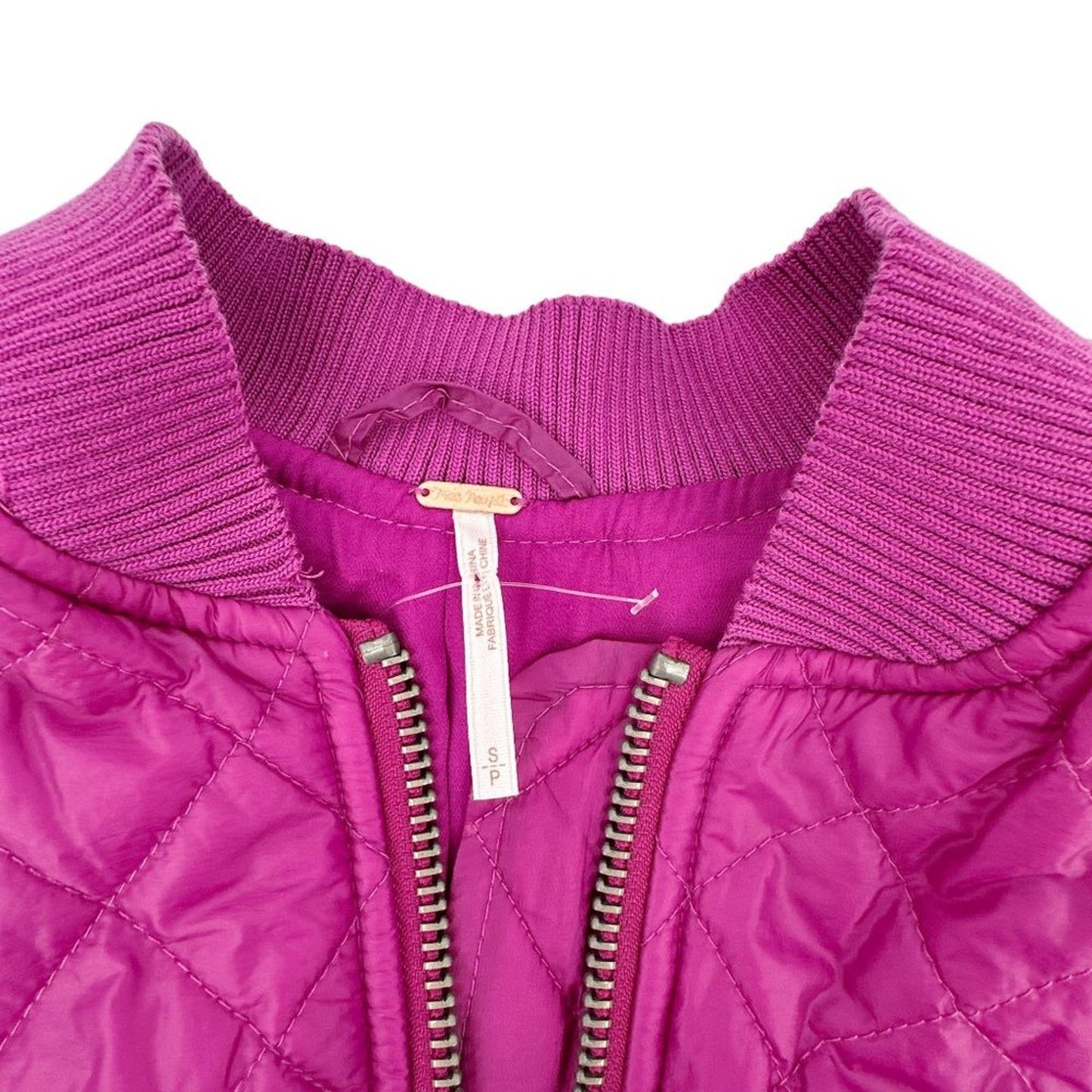 FREE PEOPLE Easy Quilted Bomber in Pink S