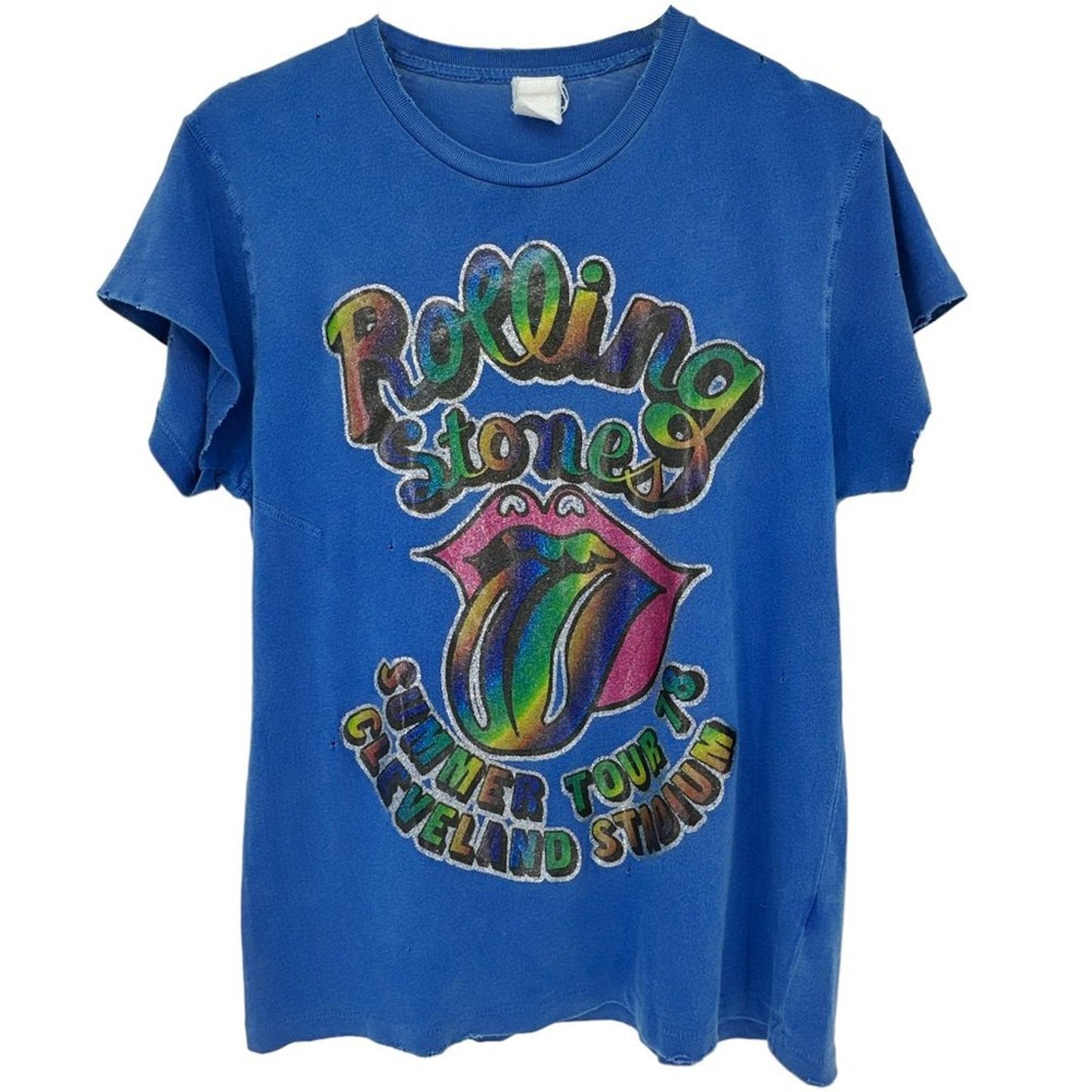 MADEWORN Rolling Stones Summer '78 Glitter Crew Tee in XS