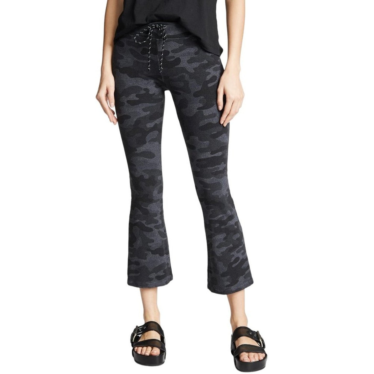 SUNDRY Camo Kick Flare Pants Size 0